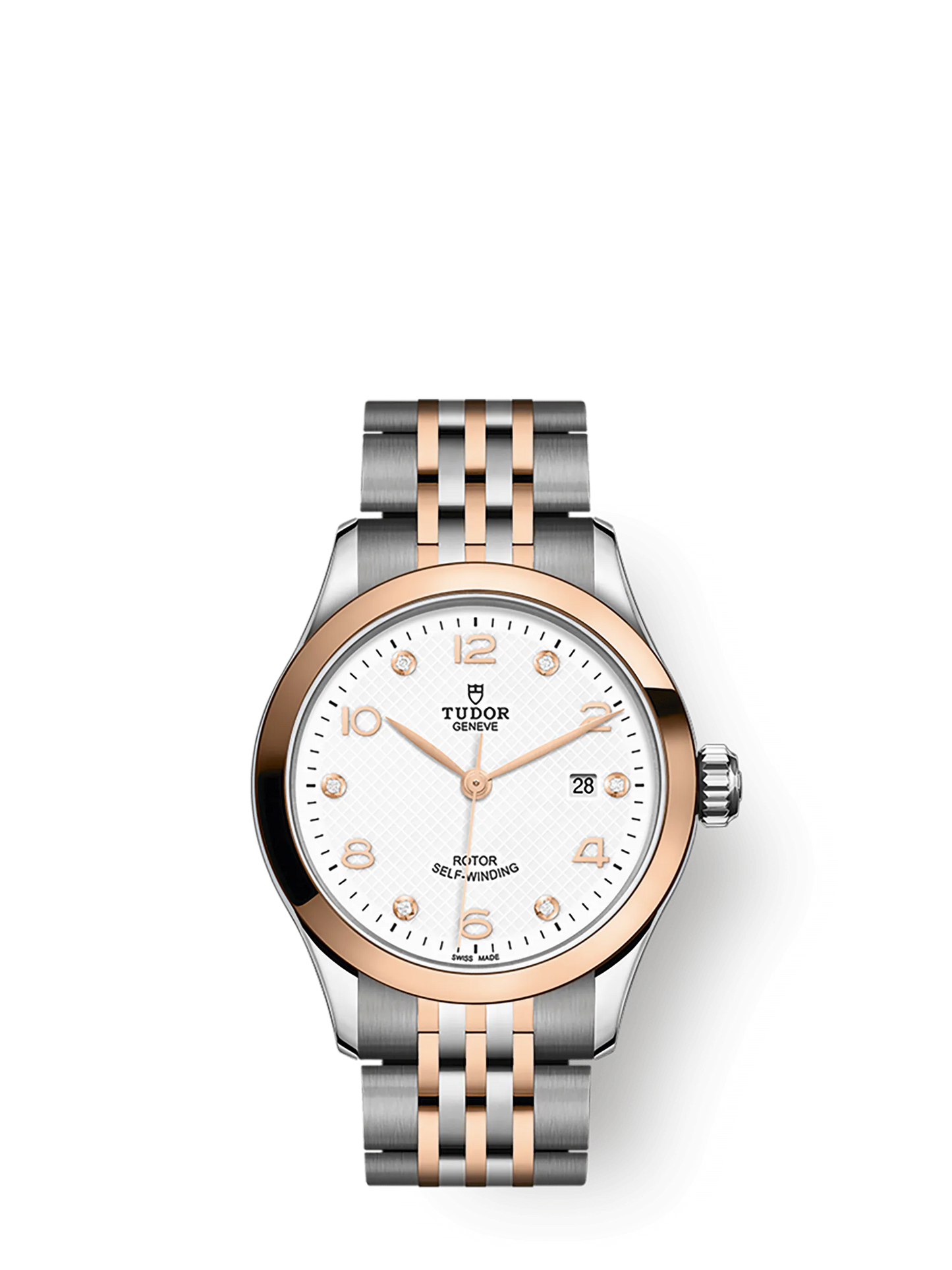 Tudor 1926, Stainless Steel and 18k Rose Gold with Diamond-set, 28mm, Ref# M91351-0011