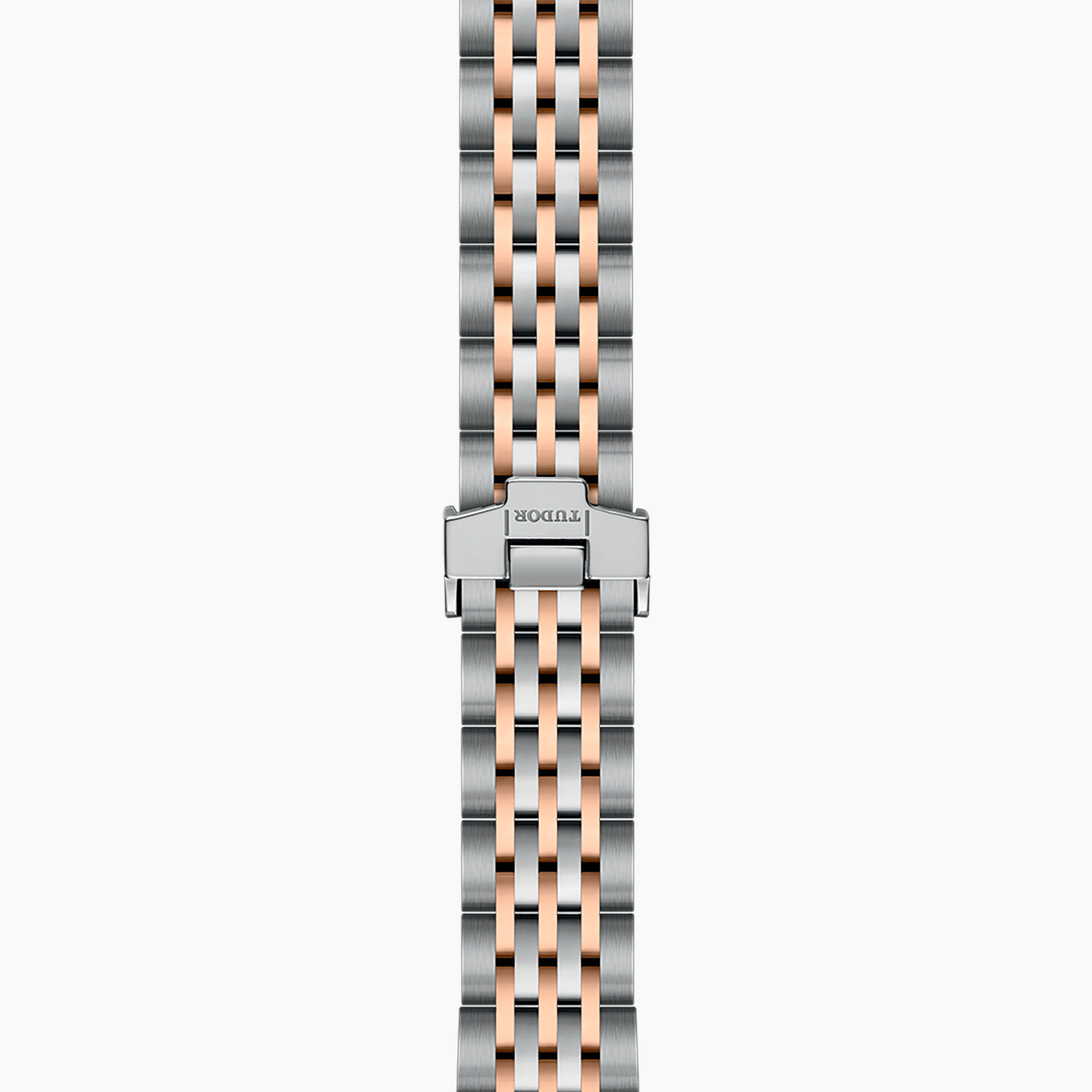 Tudor 1926, Stainless Steel and 18k Rose Gold with Diamond-set, 28mm, Ref# M91351-0011, Bracelet