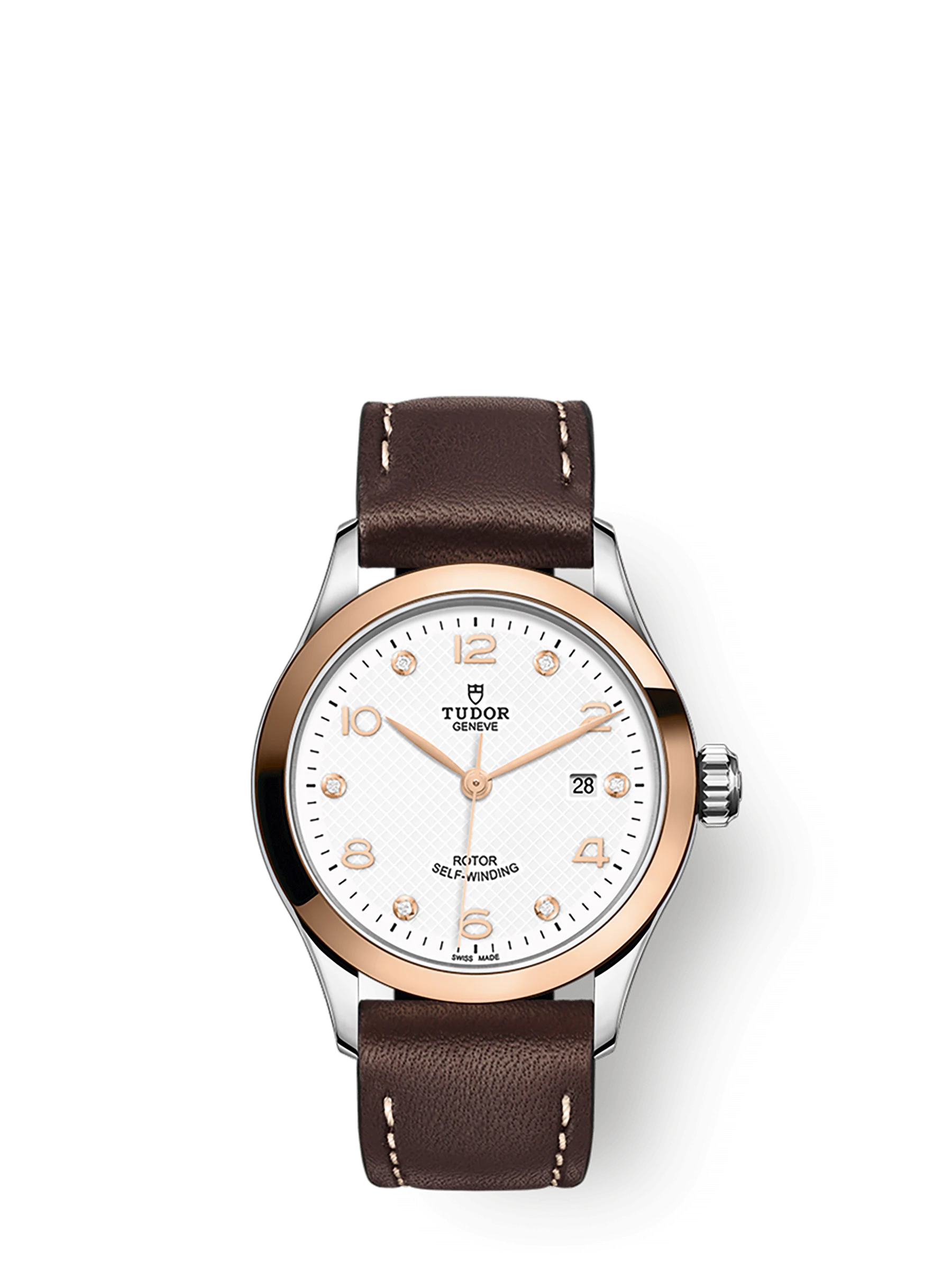 Tudor 1926, Stainless Steel and 18k Rose Gold with Diamond-set, 28mm, Ref# M91351-0012