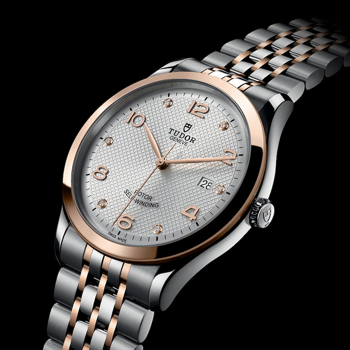 Tudor 1926, Stainless Steel and 18k Rose Gold with Diamond-set, 41mm, Ref# M91651-0002, Dial