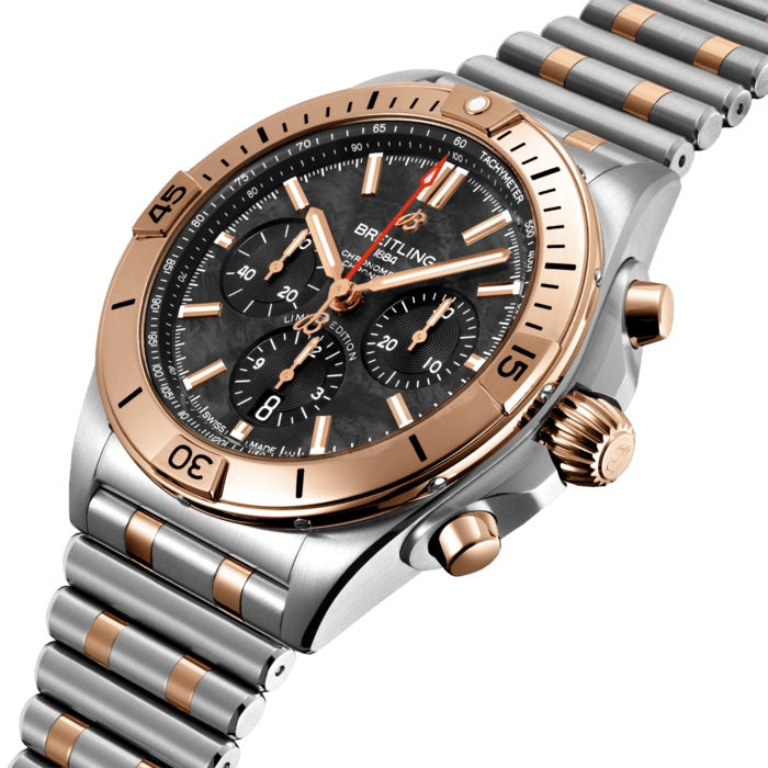 Dial Breitling Chronomat B01 42 Stainless Steel & 18k Red Gold Ref# UB01341A1B1U1