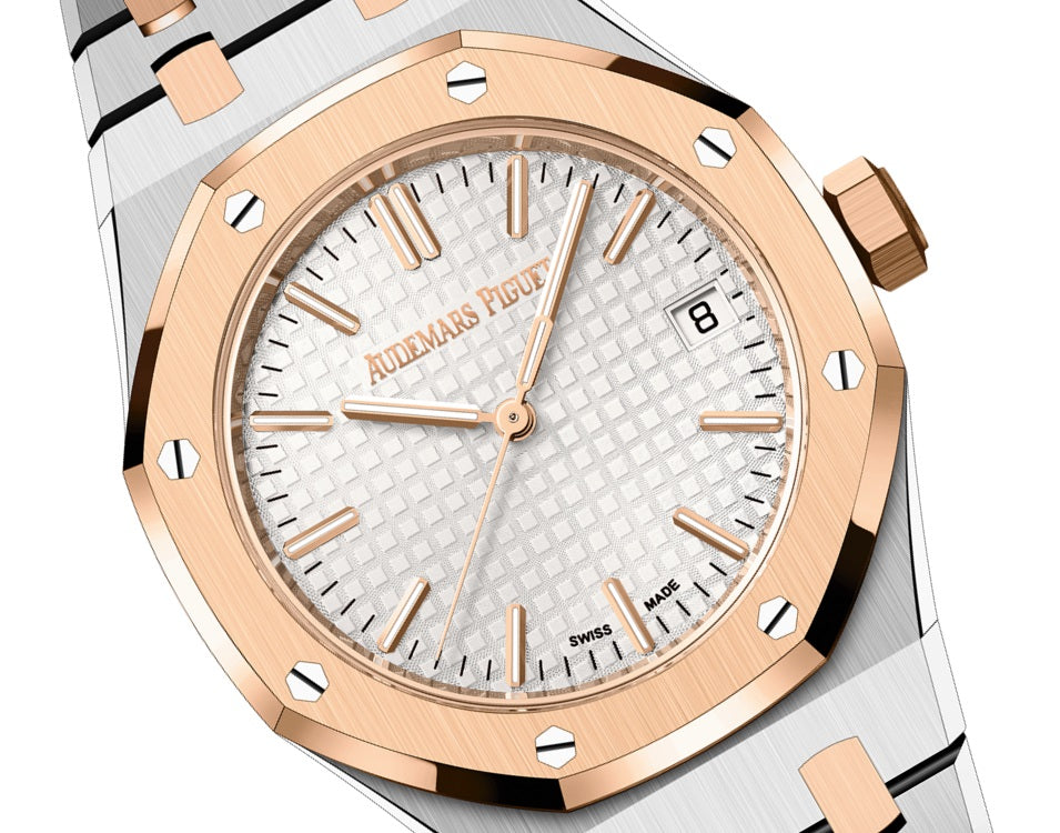 Side Audemars Piguet Royal Oak SELFWINDING "50TH ANNIVERSARY" Ref# 15550SR.OO.1356SR.01