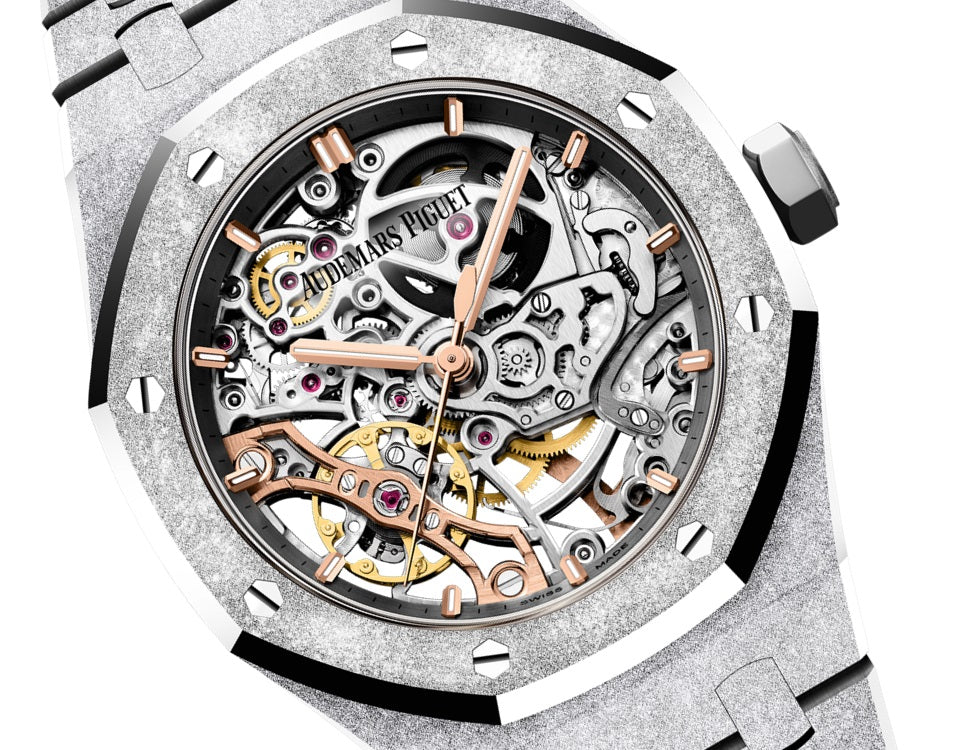 Side Audemars Piguet Royal Oak DOUBLE BALANCE WHEEL OPENWORKED Ref# 15466BC.GG.1259BC.01
