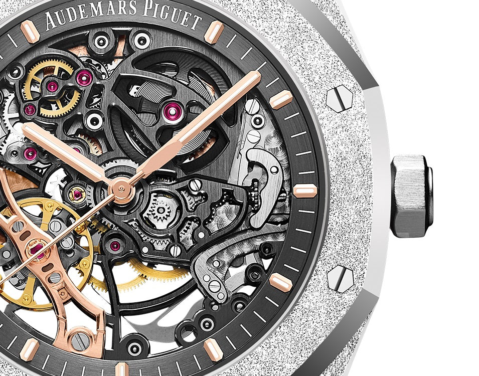 Dial Audemars Piguet Royal Oak FROSTED GOLD DOUBLE BALANCE WHEEL OPENWORKED Ref# 15407BC.GG.1224BC.01